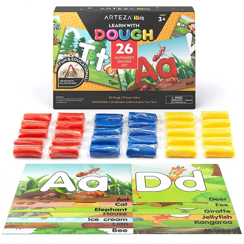 Arteza® Kids Alphabet Learn By Dough Kit, 43 pcs
