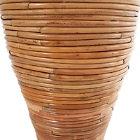 37" Brown Rattan Handmade Tall Wrapped Vase