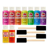 Apple Barrel® Acrylic Neon Paints & Mod Podge 13 Piece Set