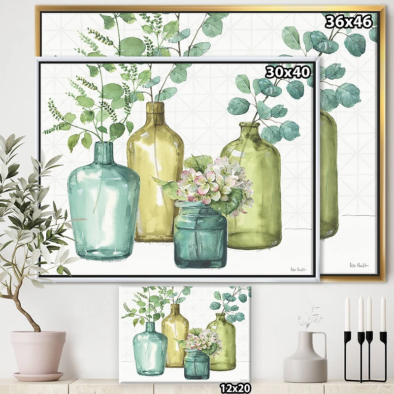 Designart - Mixed Botanical Green Leaves VIII