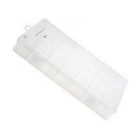 John Bead 13.5" Clear 28 Compartment Plastic Rectangle Box