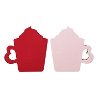 Glitzhome® Wooden Valentine's Coffee Cup Table Décor Set