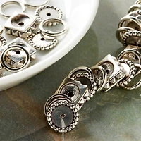 Sterling Silver-Plated Metal & Acrylic Mixed Beads, 10mm by Bead Landing™