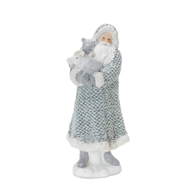 Santa with Sweater Coat Figurine Set