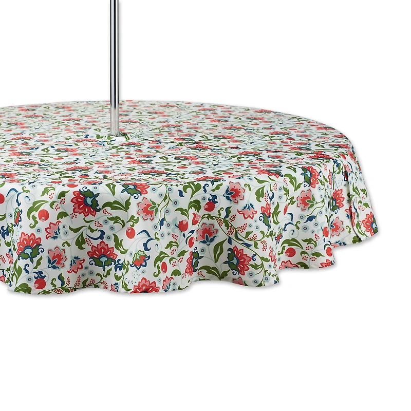 DII® Garden Floral Print Outdoor Tablecloth With Zipper 60 Round