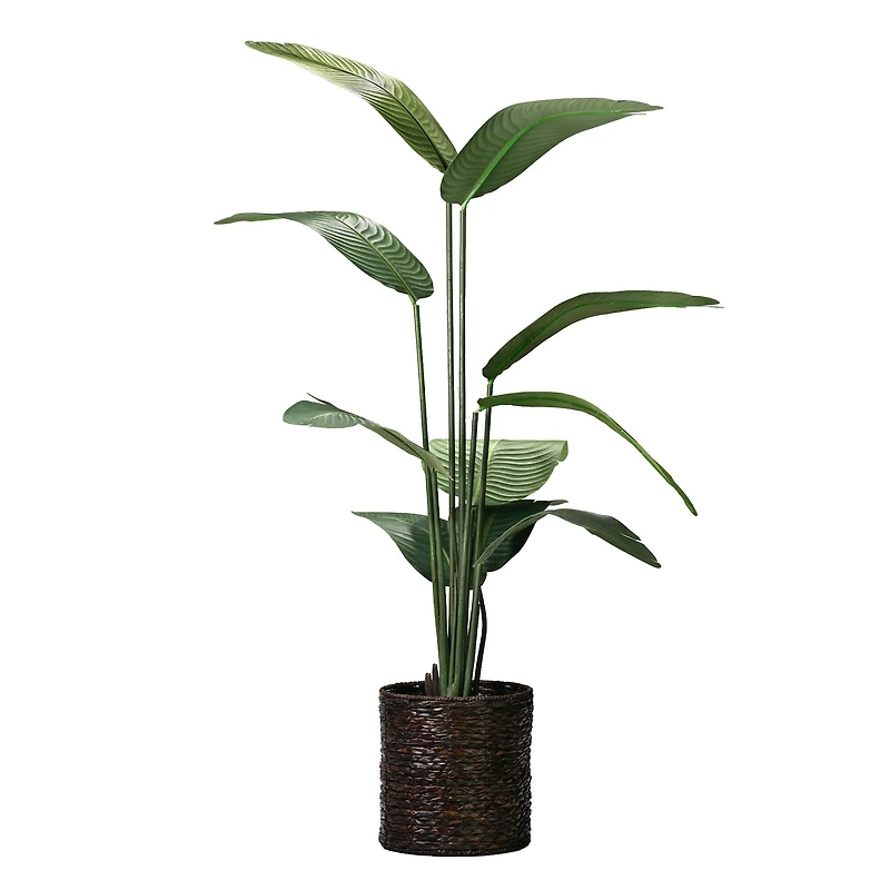 American Art Decor 5ft. Banana Palm Tree in Woven Basket