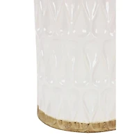 White Porcelain Contemporary Vase, 8" x 12"