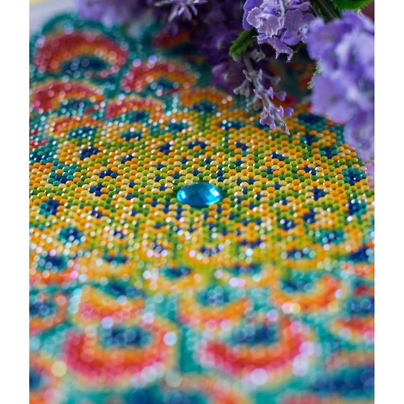 Diamond Dotz® Intermediate Peacock Mandala Diamond Painting Kit