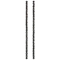 Black Faceted Glass Beads, 3mm by Bead Landing™