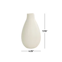 7.75" Cream Ceramic Minimalistic Vase