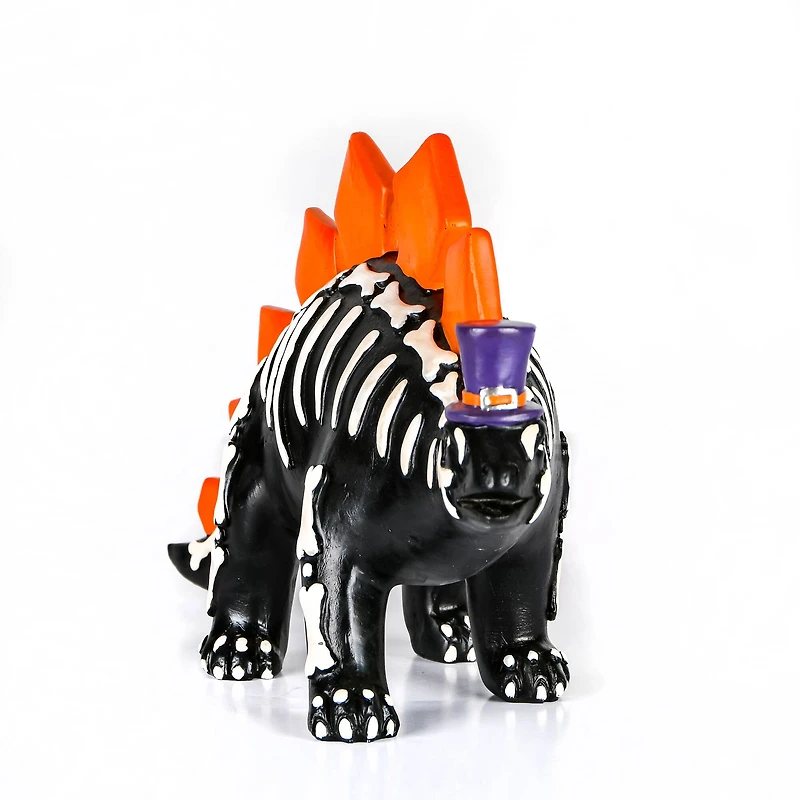 12" Halloween Black Dinosaur Tabletop Décor