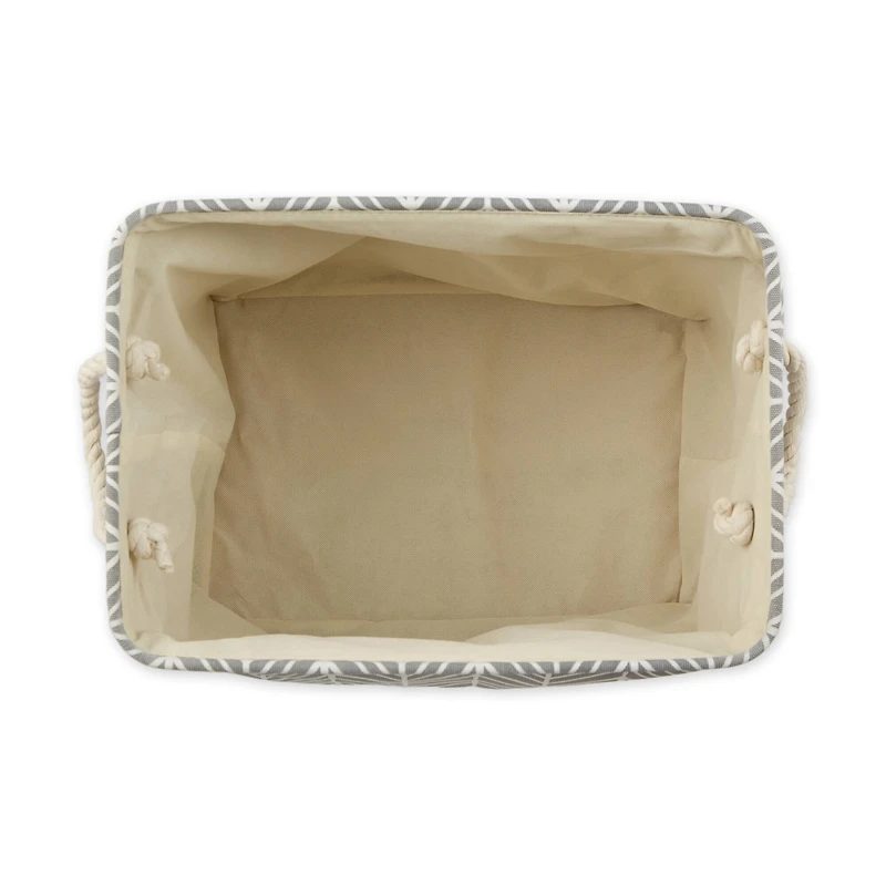 DII® Large Gray Herringbone Rectangle Fabric Bin