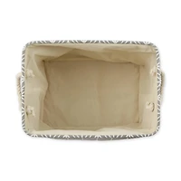 DII® Large Gray Herringbone Rectangle Fabric Bin