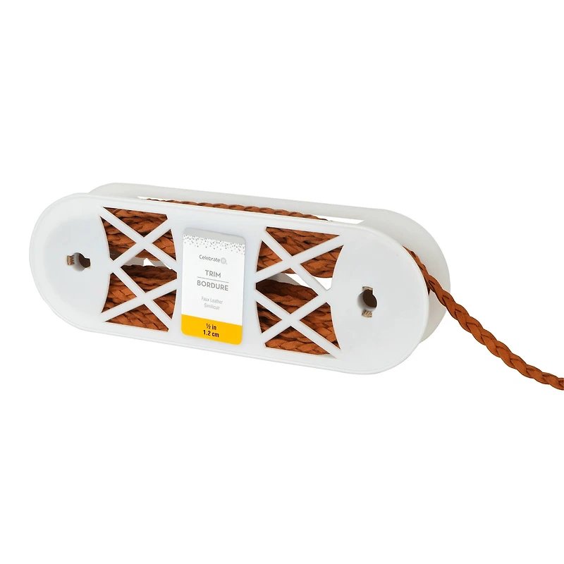 1/2" Brown Faux Suede Leather Trim by Celebrate It®