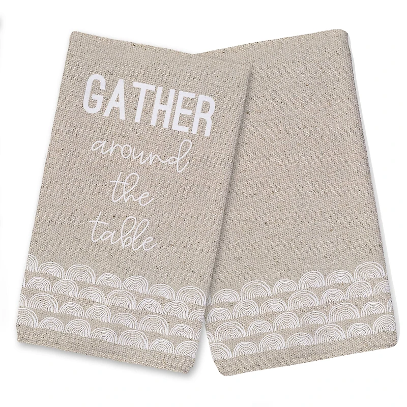 Gather Half Moon 16" x 25" Tea Towel Set of 2