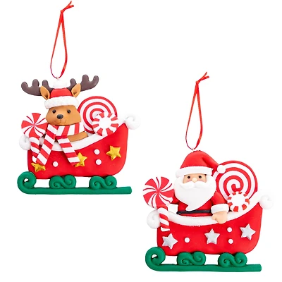 Assorted 3.5" Character in Sleigh Ornament by Ashland®, 1pc.