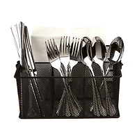 Mind Reader Black Storage Basket Organizer and Utensil Holder, 2ct.