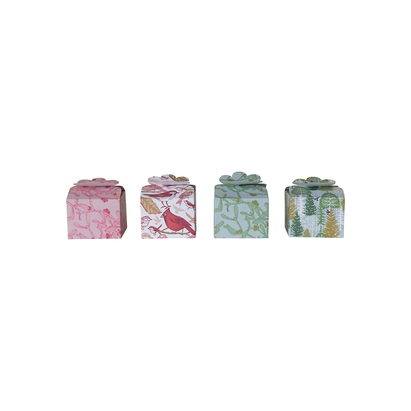 Hello Honey Green & Pink Trees, Plants & Bird Pattern Interlocking Gift Boxes