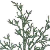 25" Green Glittered Artificial Twig Christmas Spray