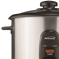 Brentwood 10-Cup Stainless Steel Rice Cooker