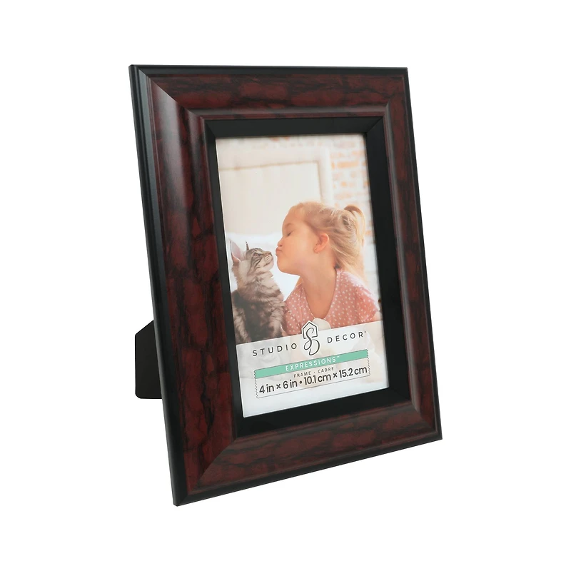 Expressions™ 4" x 6" Red Marble Finish Frame by Studio Décor®