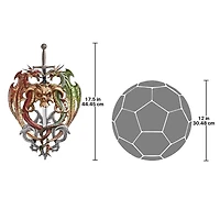 Design Toscano 17.5" Hell-Bent Dragon Protectors of the Sword Wall Sculpture