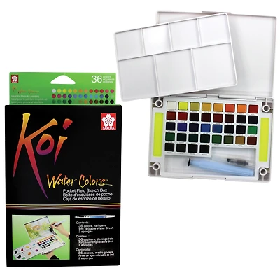 Koi® Water Colors™ Color Pocket Field Sketch Box
