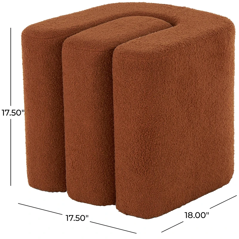 18" W-Shaped Room Ottoman