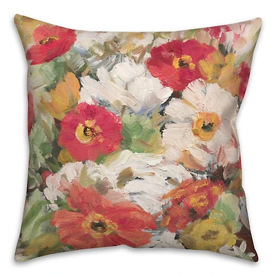 Traditional Florals Throw Pillow