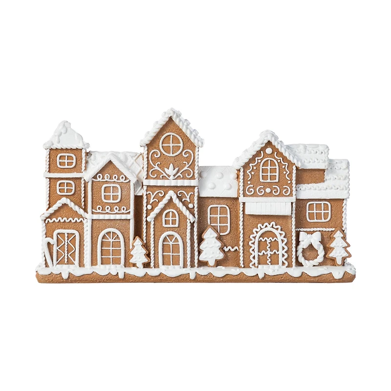 Glitzhome® 12" Christmas Resin Gingerbread Townhouse Table Decor