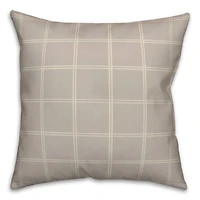 Gray & White Check Throw Pillow