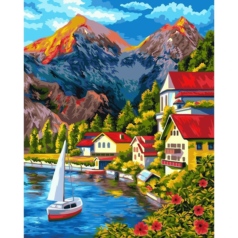 Crafting Spark Mountain Coast Painting by Numbers Kit