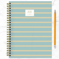 2026 Blue and Gold Lines Medium Weekly Monthly Planner