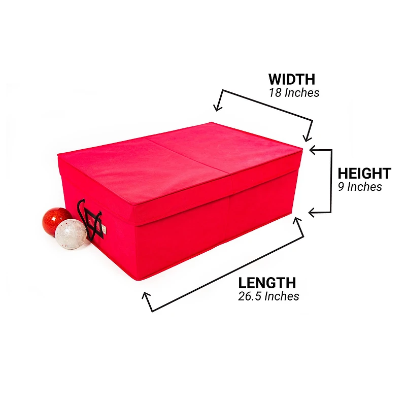 Santa's Bags 48ct. 4" Christmas Ornament Storage Box with Dividers