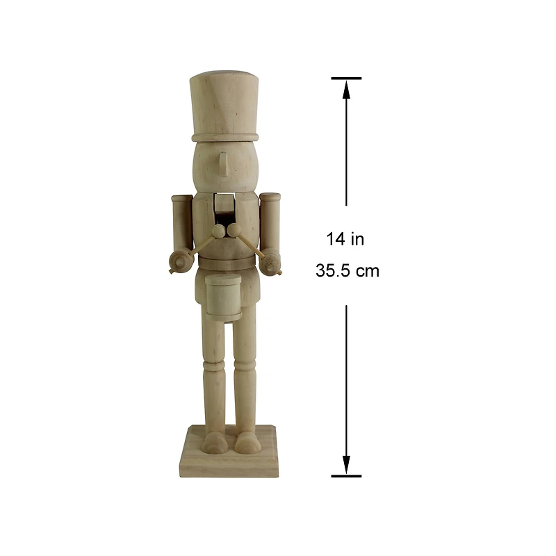 14" Drummer DIY Pinewood Nutcracker by Make Market®