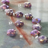 Glass Faceted Cross Beads