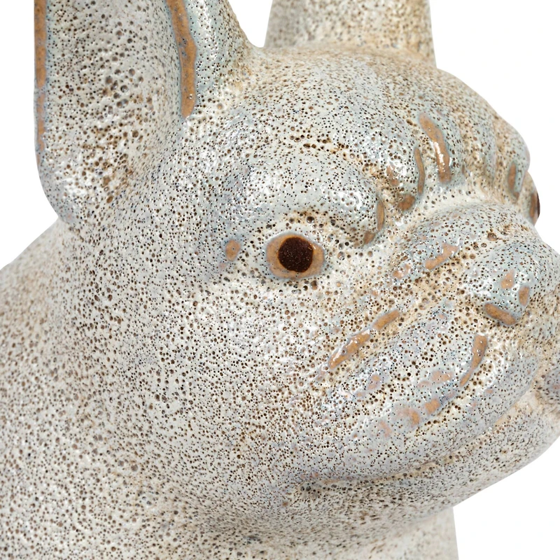 Hello Honey® 6.25" White Terra Cotta French Bulldog Figurine