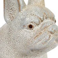 Hello Honey® 6.25" White Terra Cotta French Bulldog Figurine
