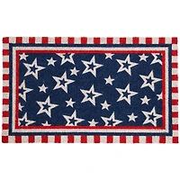 Blue & Red Patriotic Stars & Stripes Border Doormat