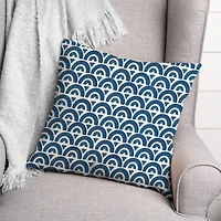 Scallop Pattern 18" x 18" Indoor / Outdoor Pillow