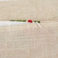 DII® Poinsettia Holly Embroidered Pillow Cover Set