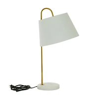 22" White Metal Modern Table Lamp