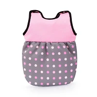 Bayer Design Black & Pink Dots Baby Doll Travel Bed & Accessories Set