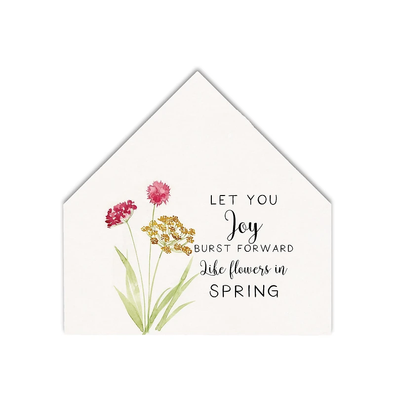 Joy Burst 12" x 12" House Shaped Canvas