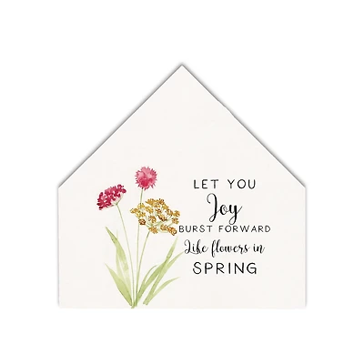 Joy Burst 12" x 12" House Shaped Canvas