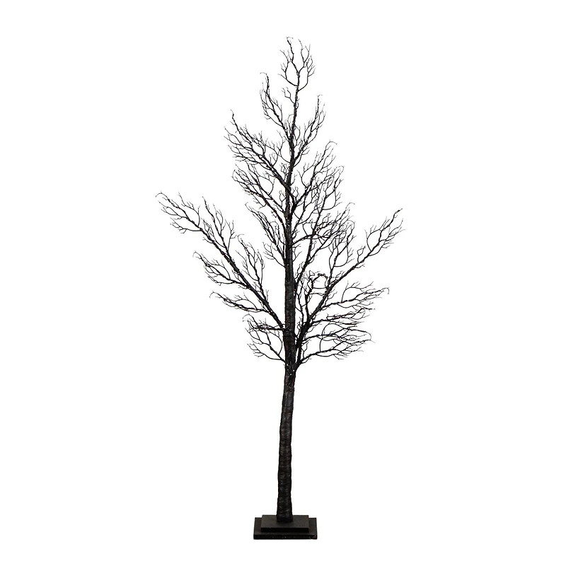 5ft. Pre-Lit Halloween Minimalist Twig Artificial Fall Tree with 240 Orange & Purple LED Lights