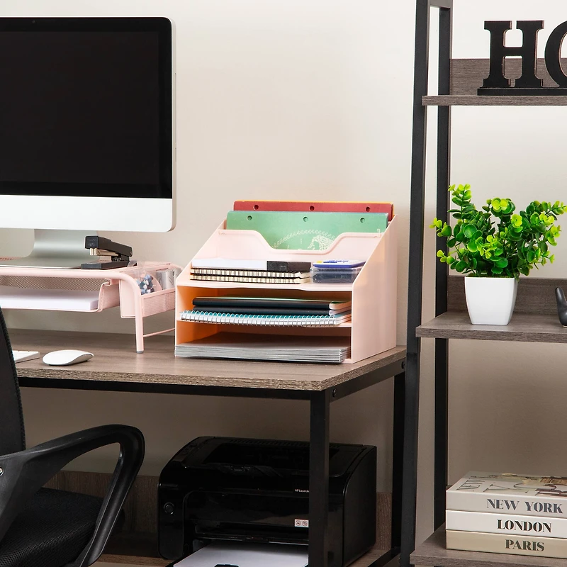 Mind Reader Desktop Organizer, Vertical File Holder, Paper Trays, Office, Plastic