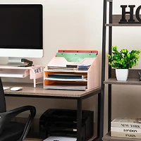 Mind Reader Desktop Organizer, Vertical File Holder, Paper Trays, Office, Plastic