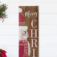 Glitzhome® 5ft. Wooden Nutcracker Porch Sign