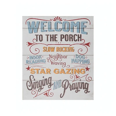 Hello Honey® Welcome to the Porch Wood Wall Décor